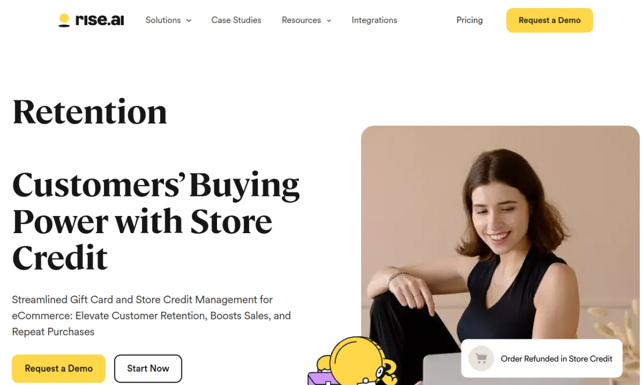 Screenshot of Rise.ai website