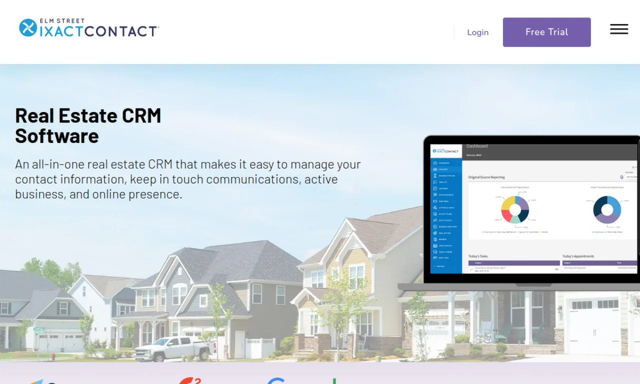 Screenshot of IXACT Contact website