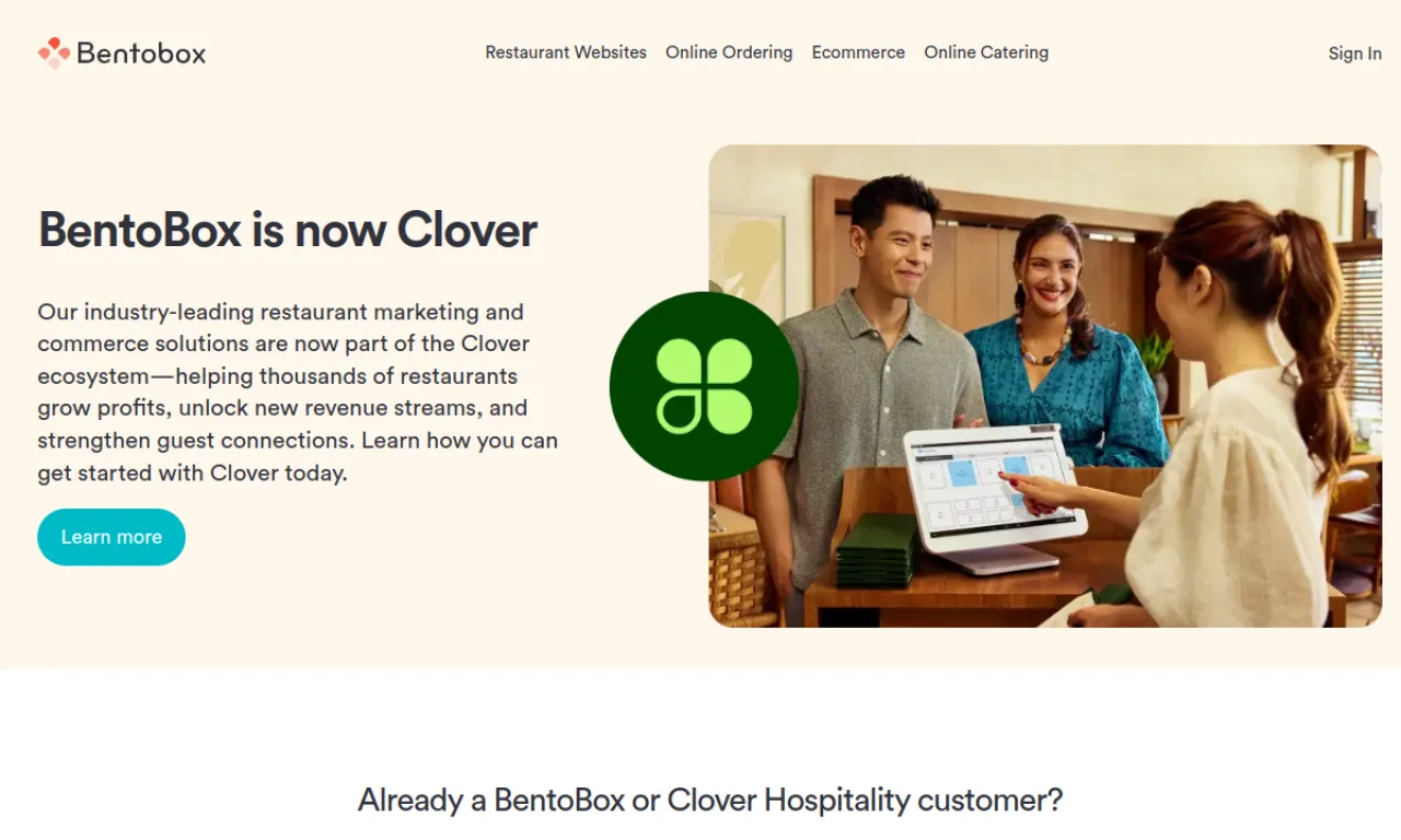Screenshot of BentoBox (Fishbowl) website