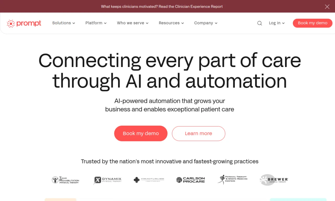 Screenshot of Prompt website
