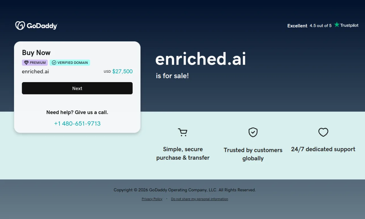 Screenshot of Enriched website