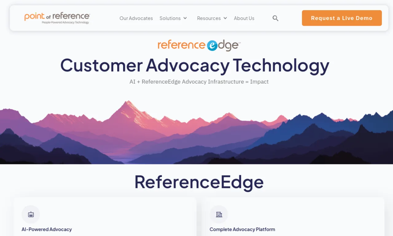 Screenshot of ReferenceEdge website