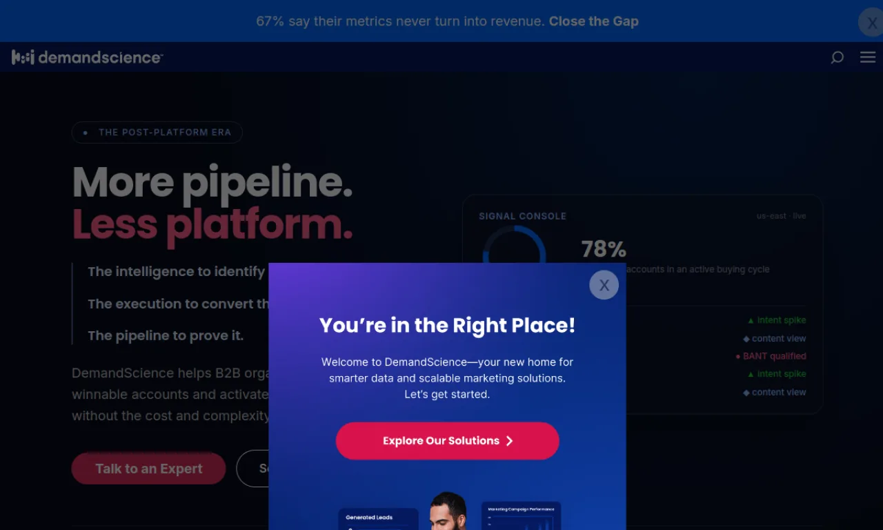 Screenshot of Terminus website
