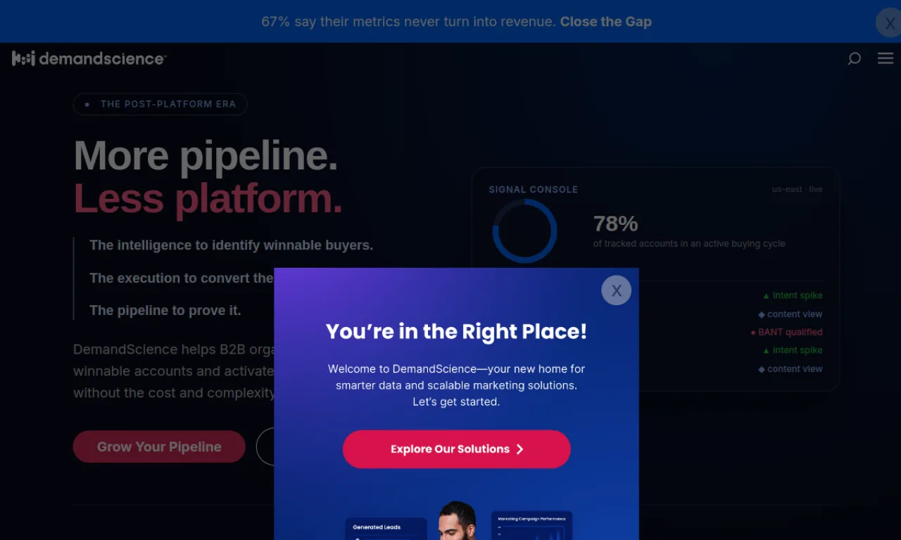 Screenshot of Terminus website