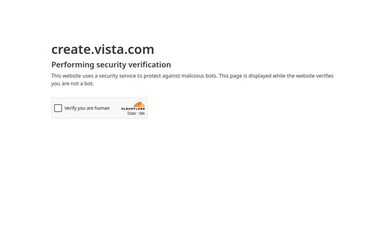Screenshot of VistaCreate website