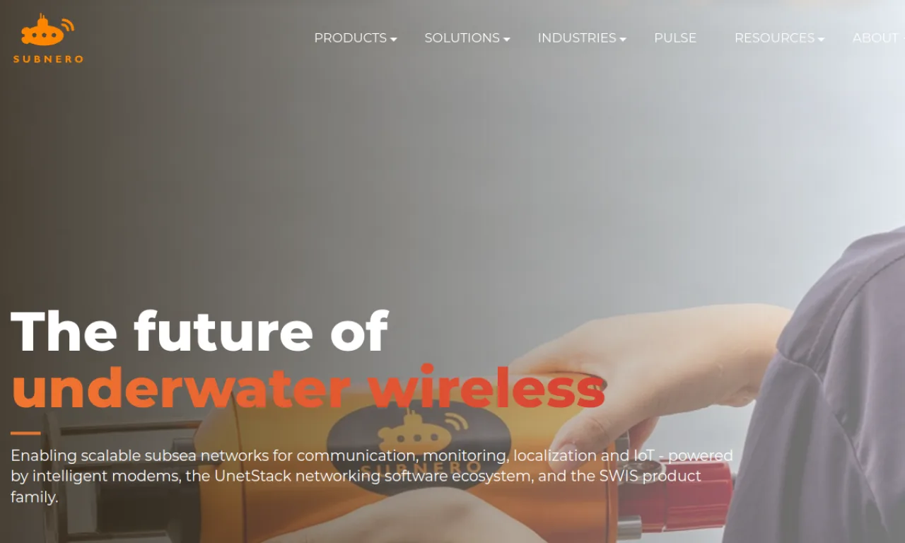 Screenshot of Subnero website
