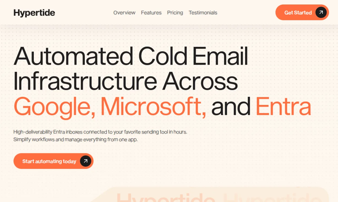 Screenshot of Hypertide / Hypergen website