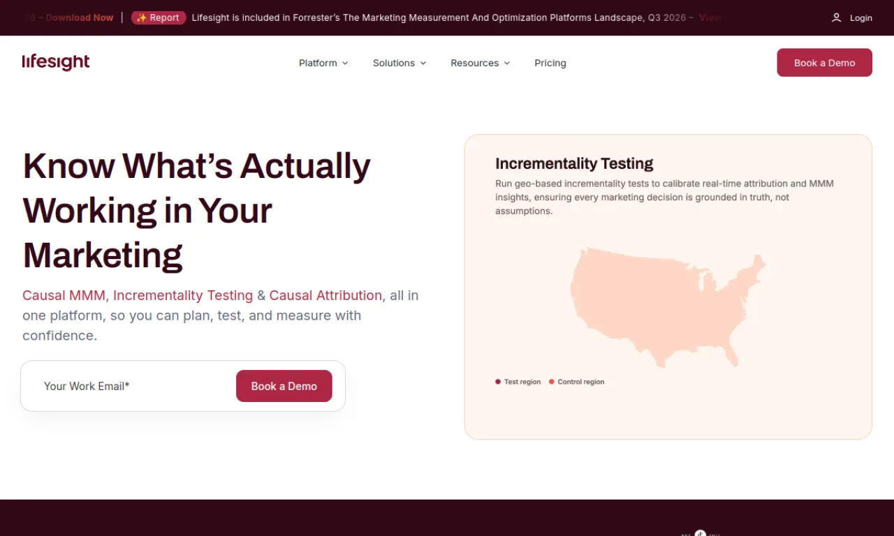 Screenshot of Lifesight website