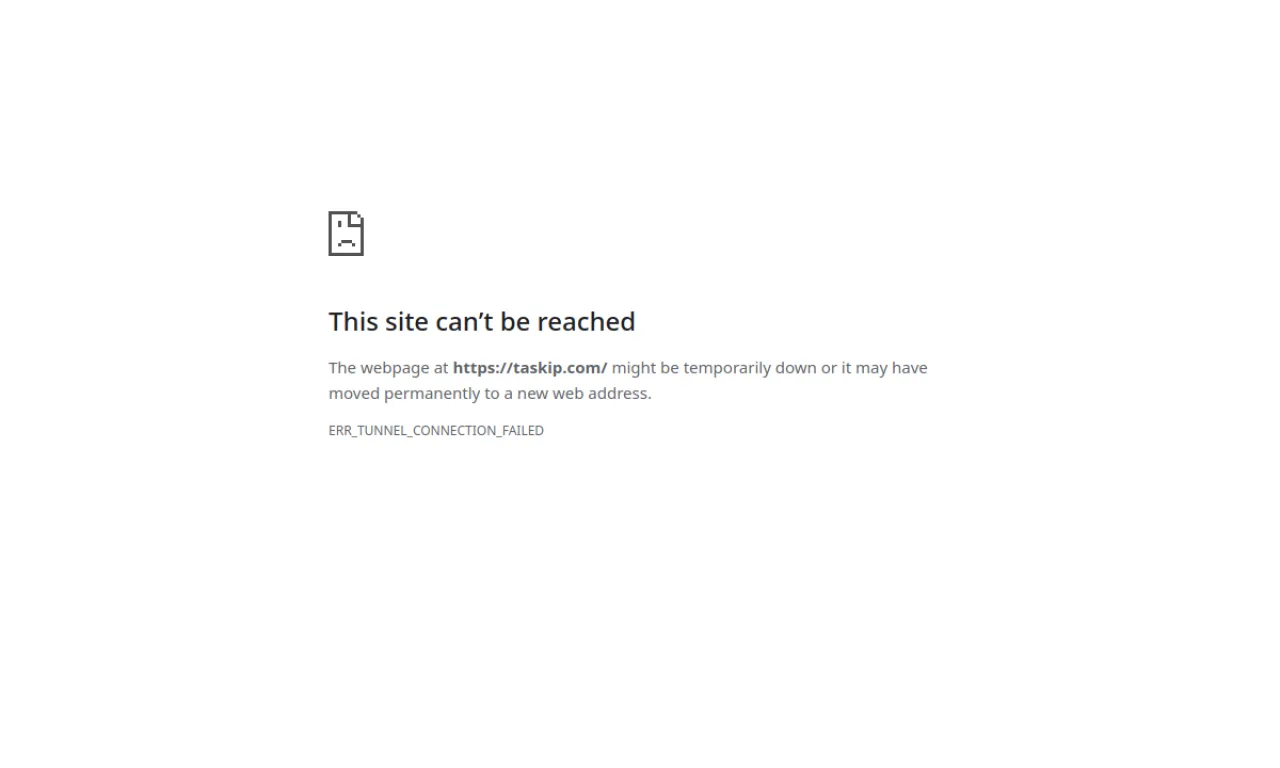 Screenshot of Taskip website