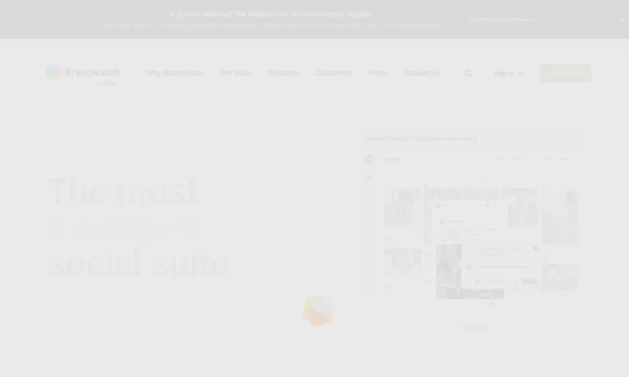 Screenshot of Sprout/Brandwatch Compete website