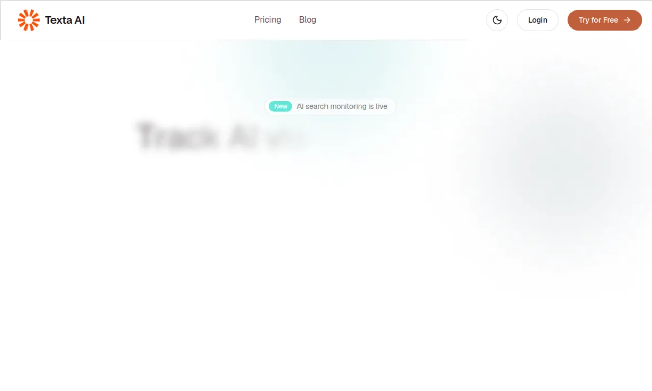 Screenshot of Texta.ai website