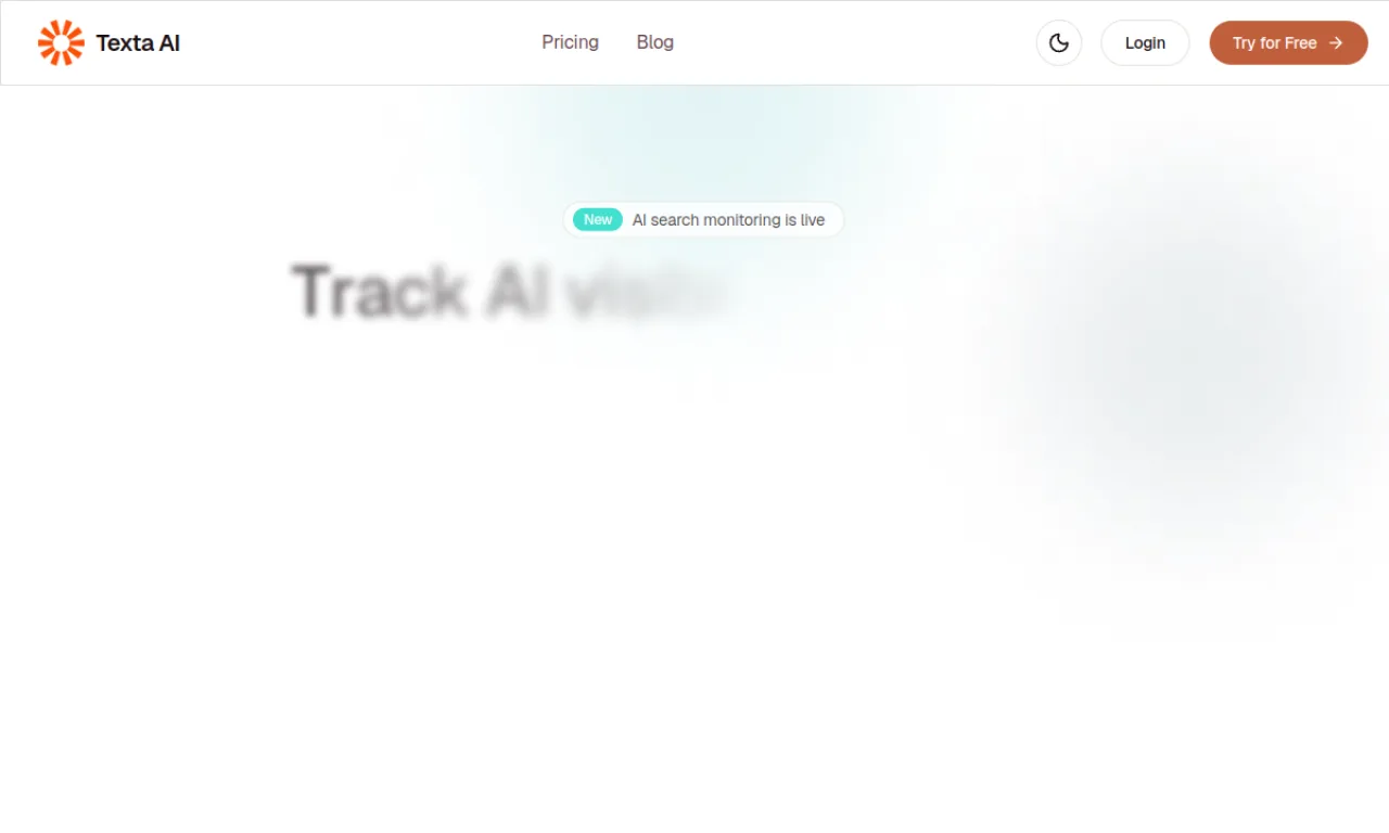 Screenshot of Texta.ai website