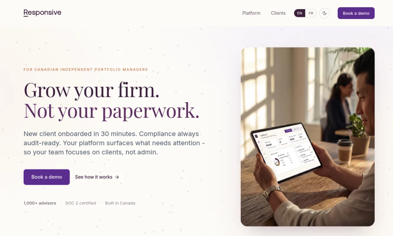 Screenshot of Responsive website