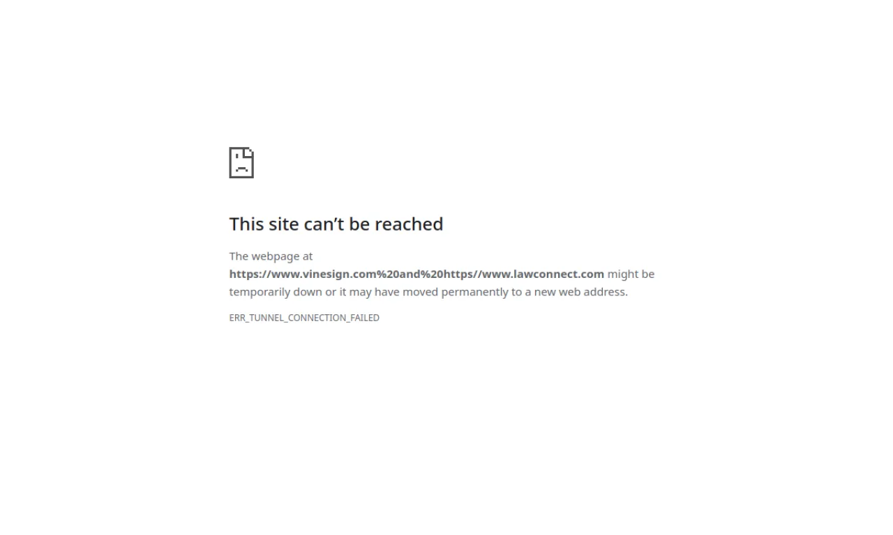 Screenshot of Vinesign / LawConnect website