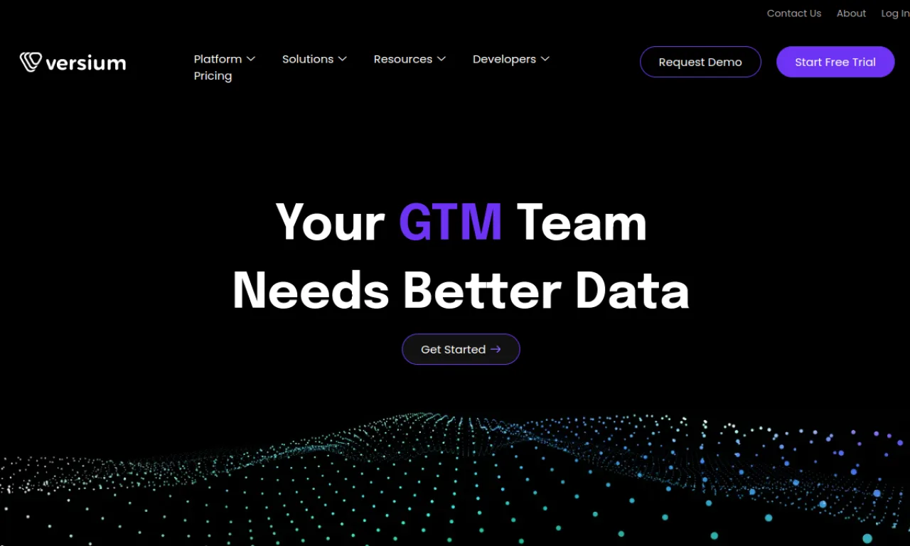 Screenshot of Versium REACH website