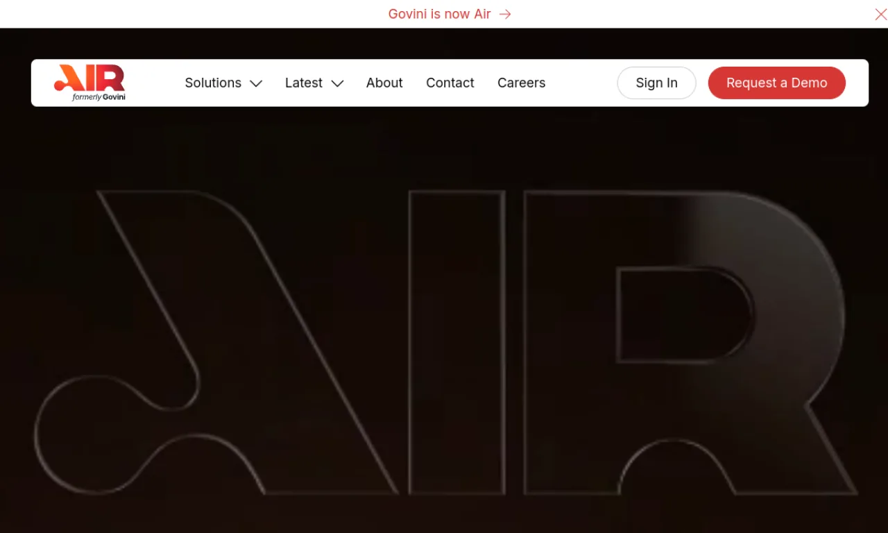 Screenshot of Air AI website