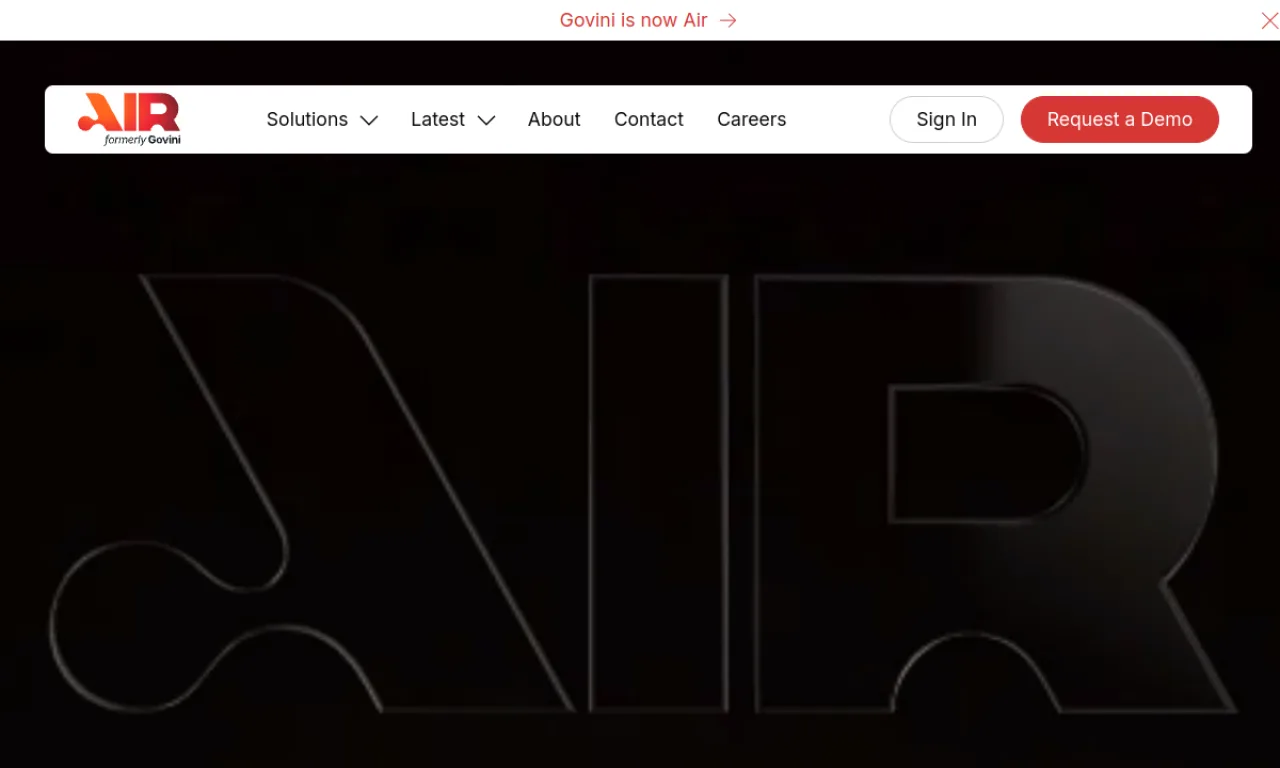 Screenshot of Air AI website