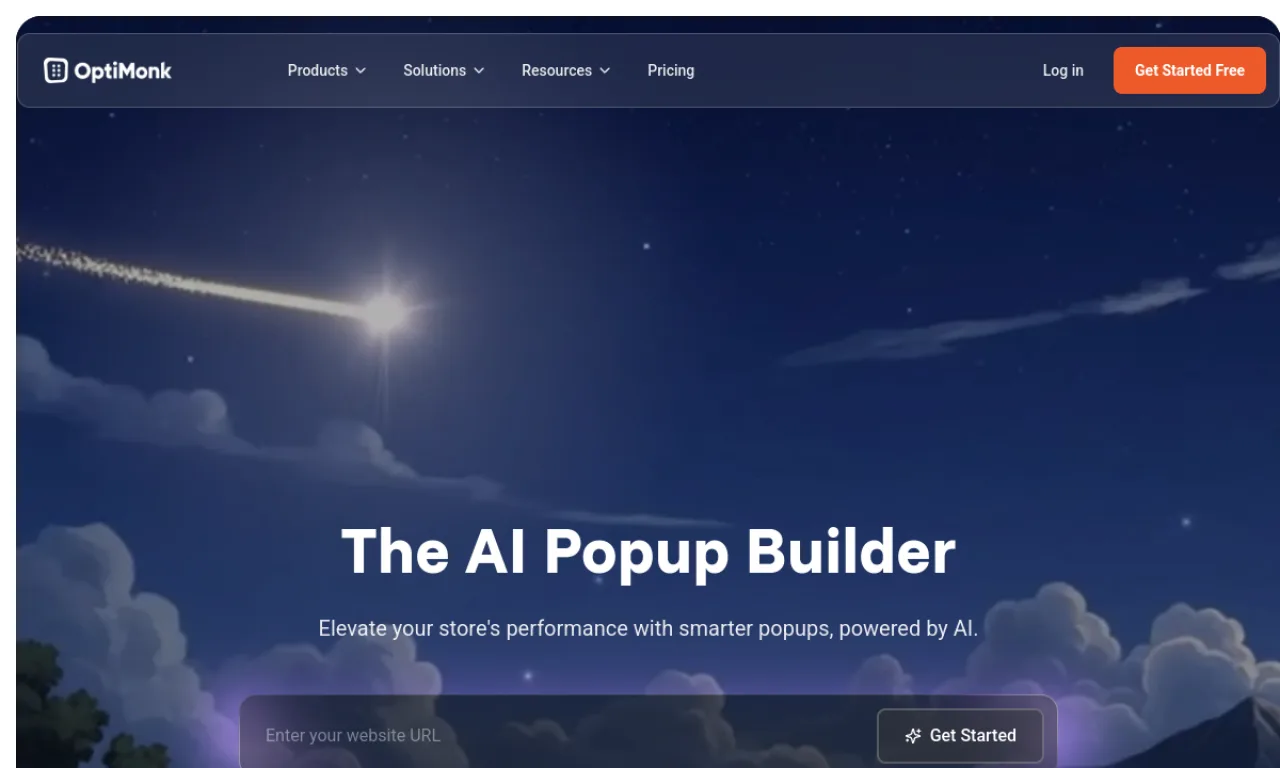 Screenshot of Optimonk website