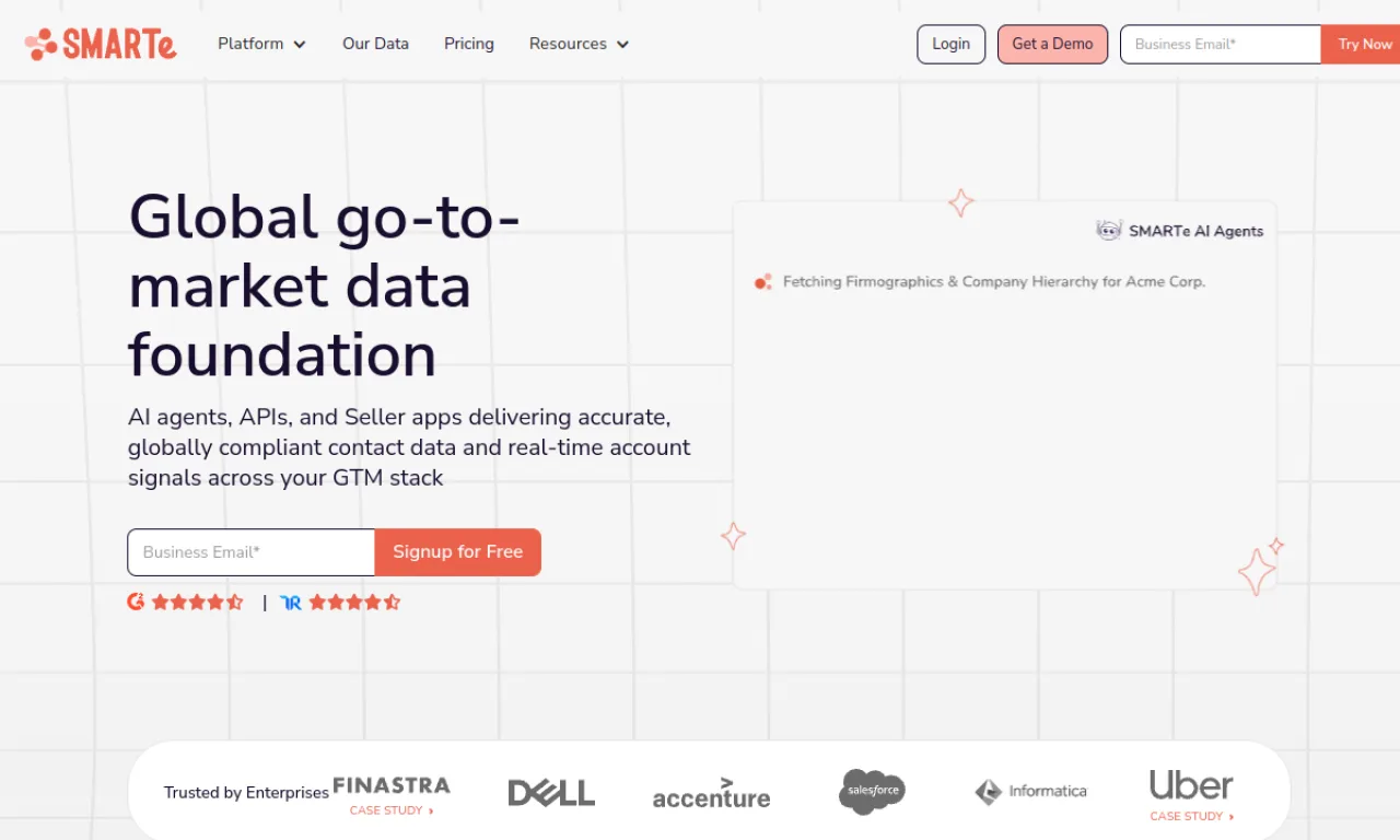 Screenshot of SMARTe website
