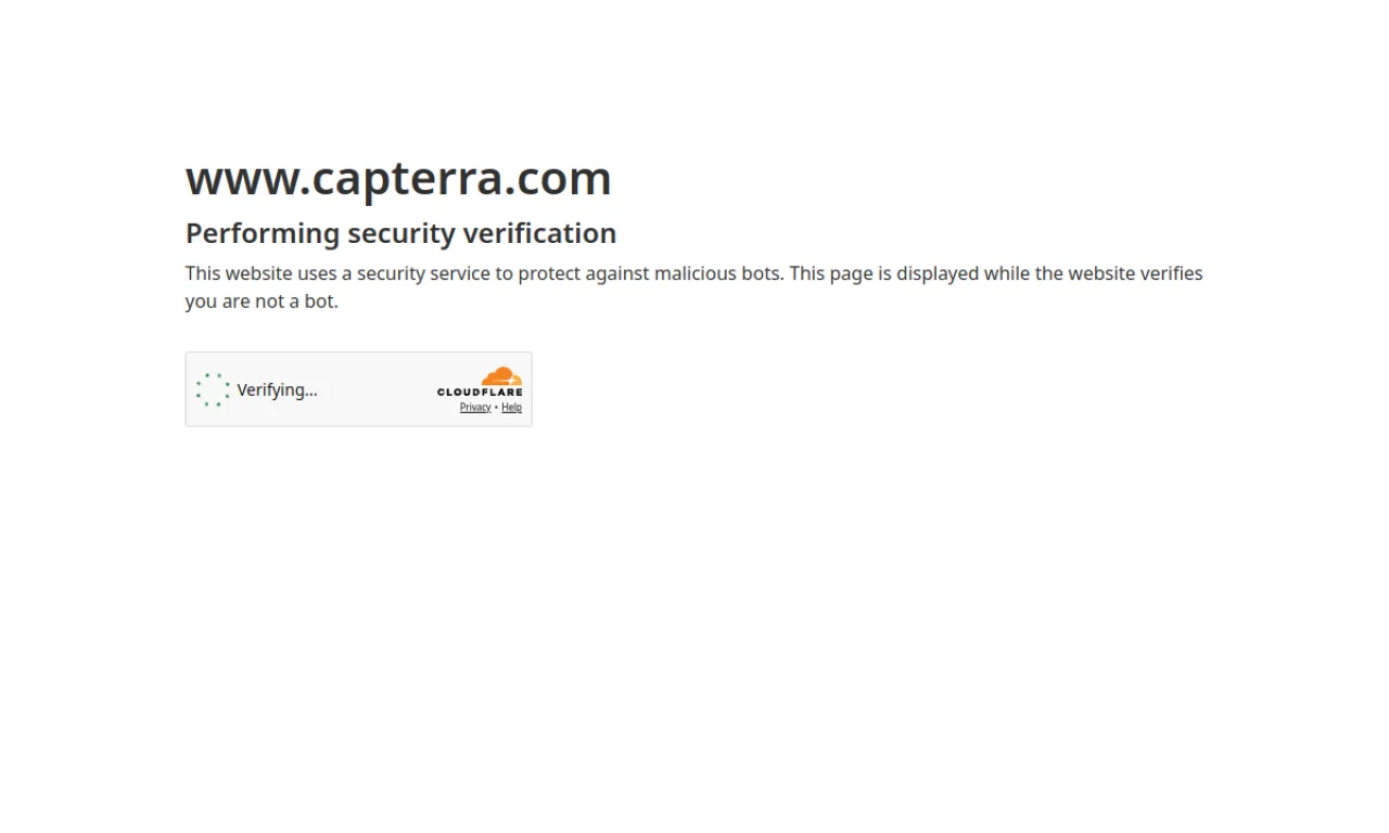 Screenshot of Capterra (Gartner) website