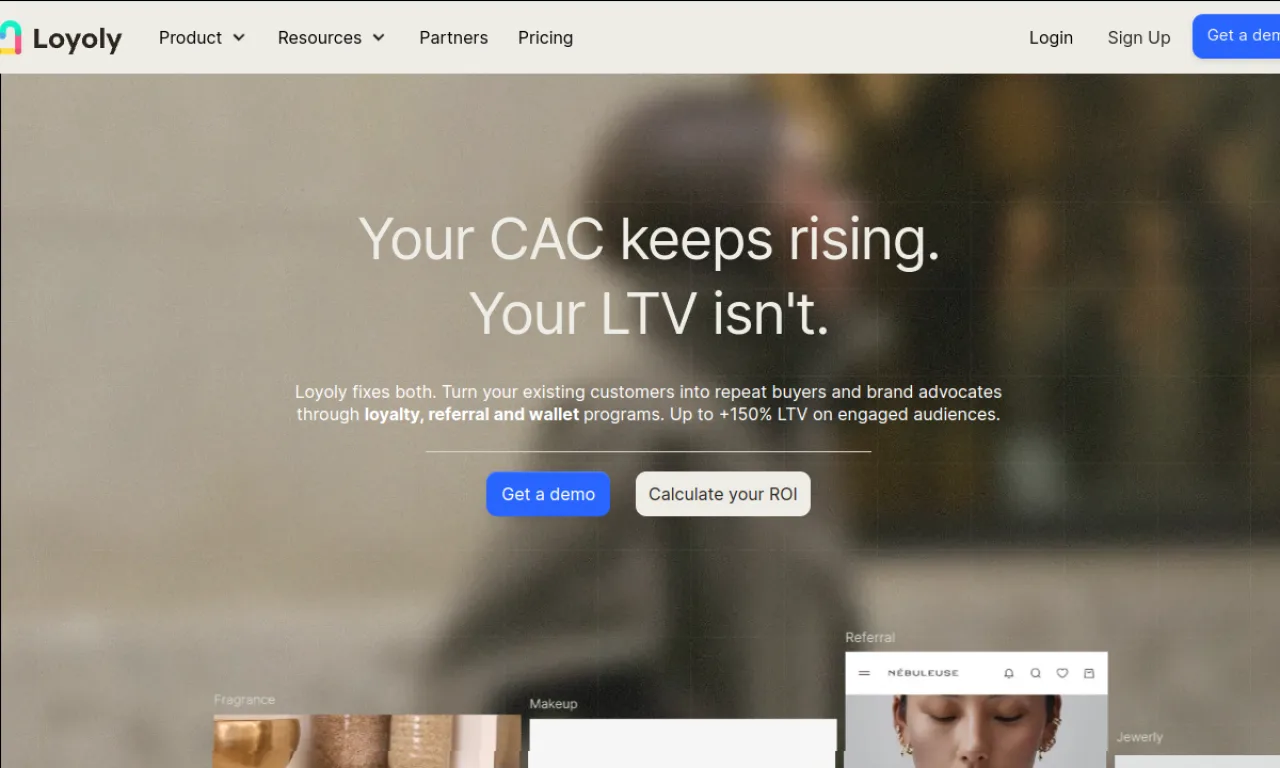 Screenshot of Loyoly website