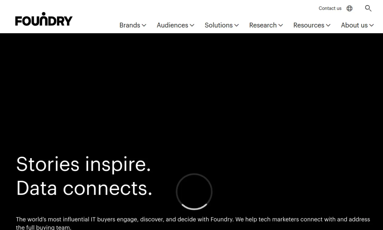 Screenshot of Foundry Intent website