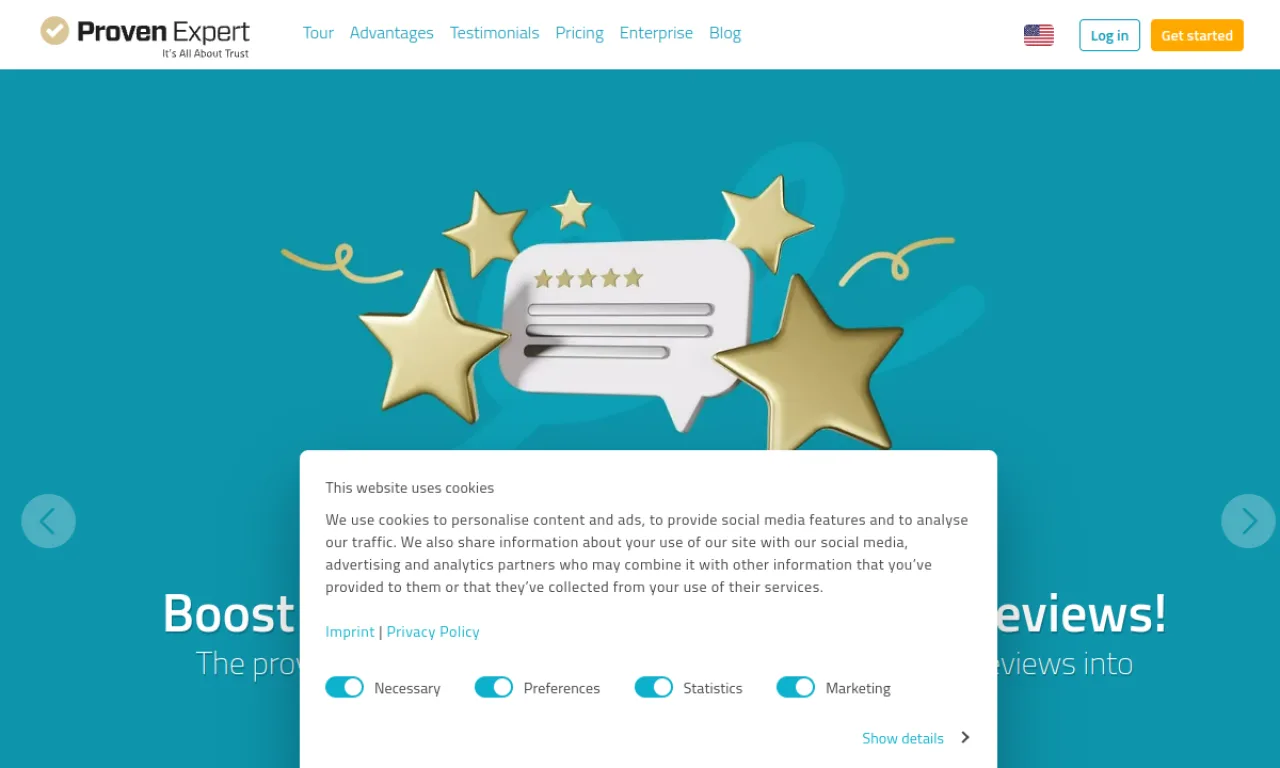 Screenshot of ProvenExpert website