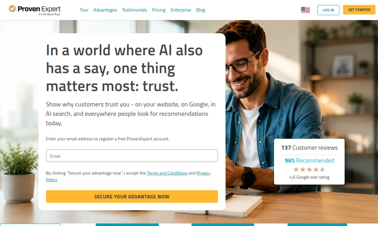 Screenshot of ProvenExpert website