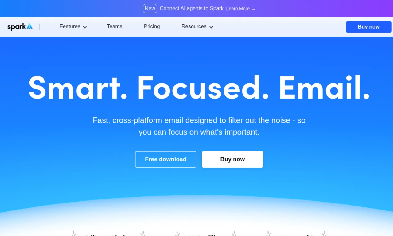 Screenshot of Spark Mail website