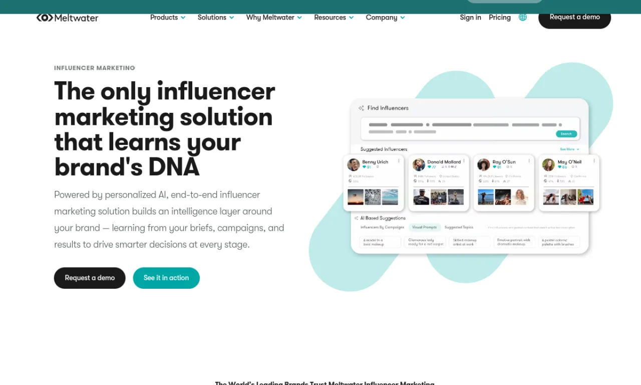 Screenshot of Klear website