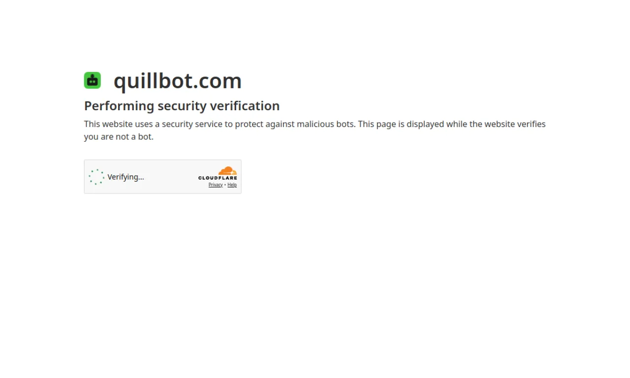 Screenshot of QuillBot website