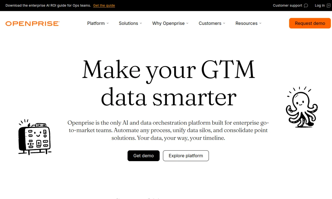 Screenshot of Openprise website