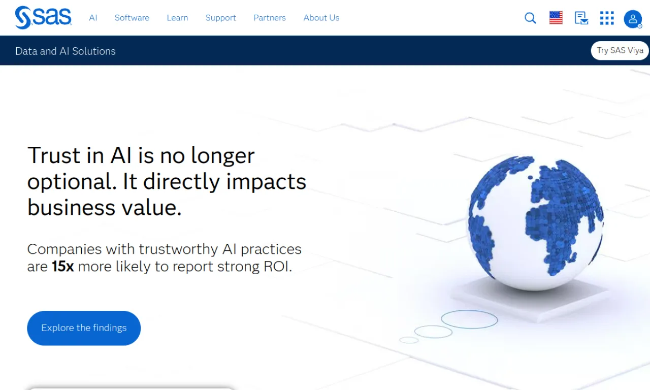 Screenshot of SAS CI 360 website
