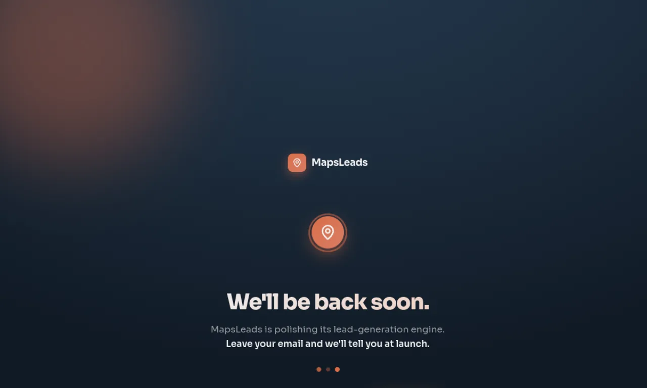 Screenshot of MapsLeads website
