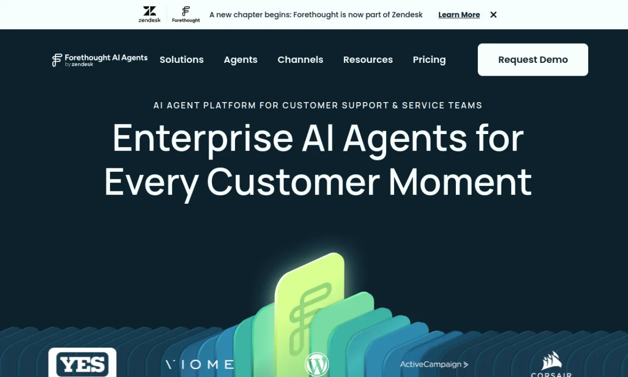 Screenshot of Forethought website