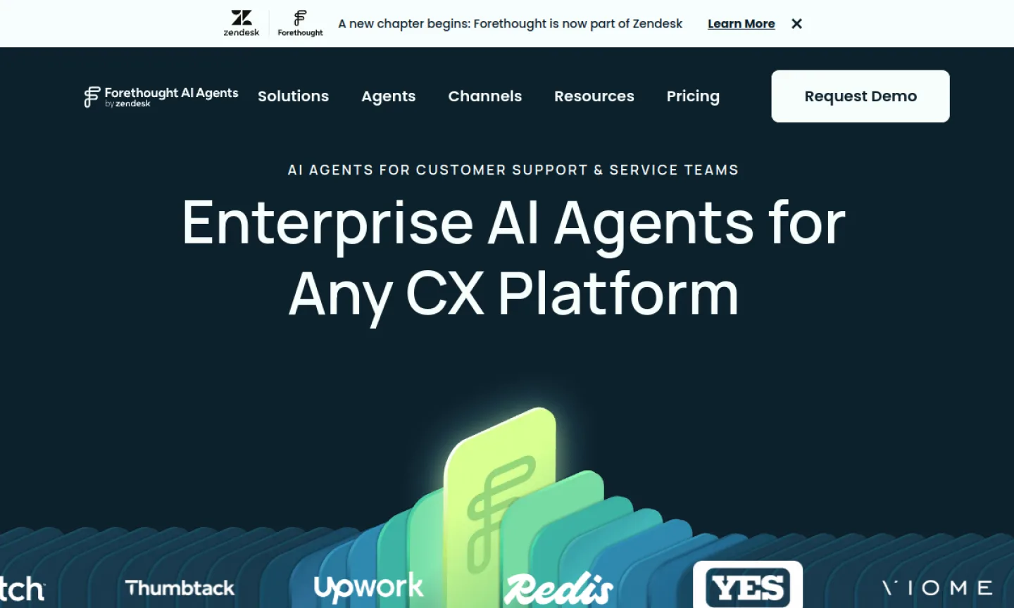 Screenshot of Forethought website