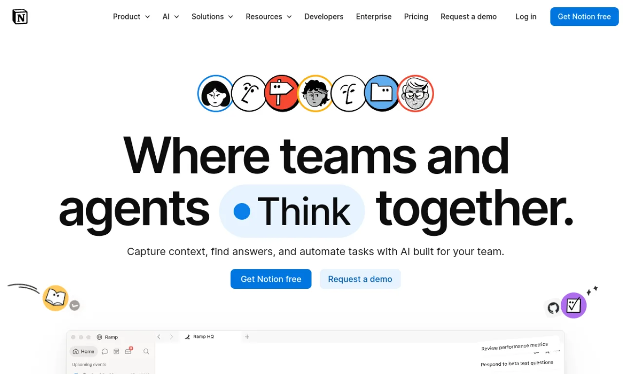 Screenshot of Notion Calendar website