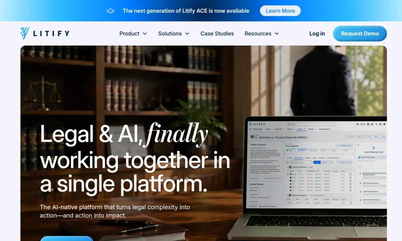 Screenshot of Litify website