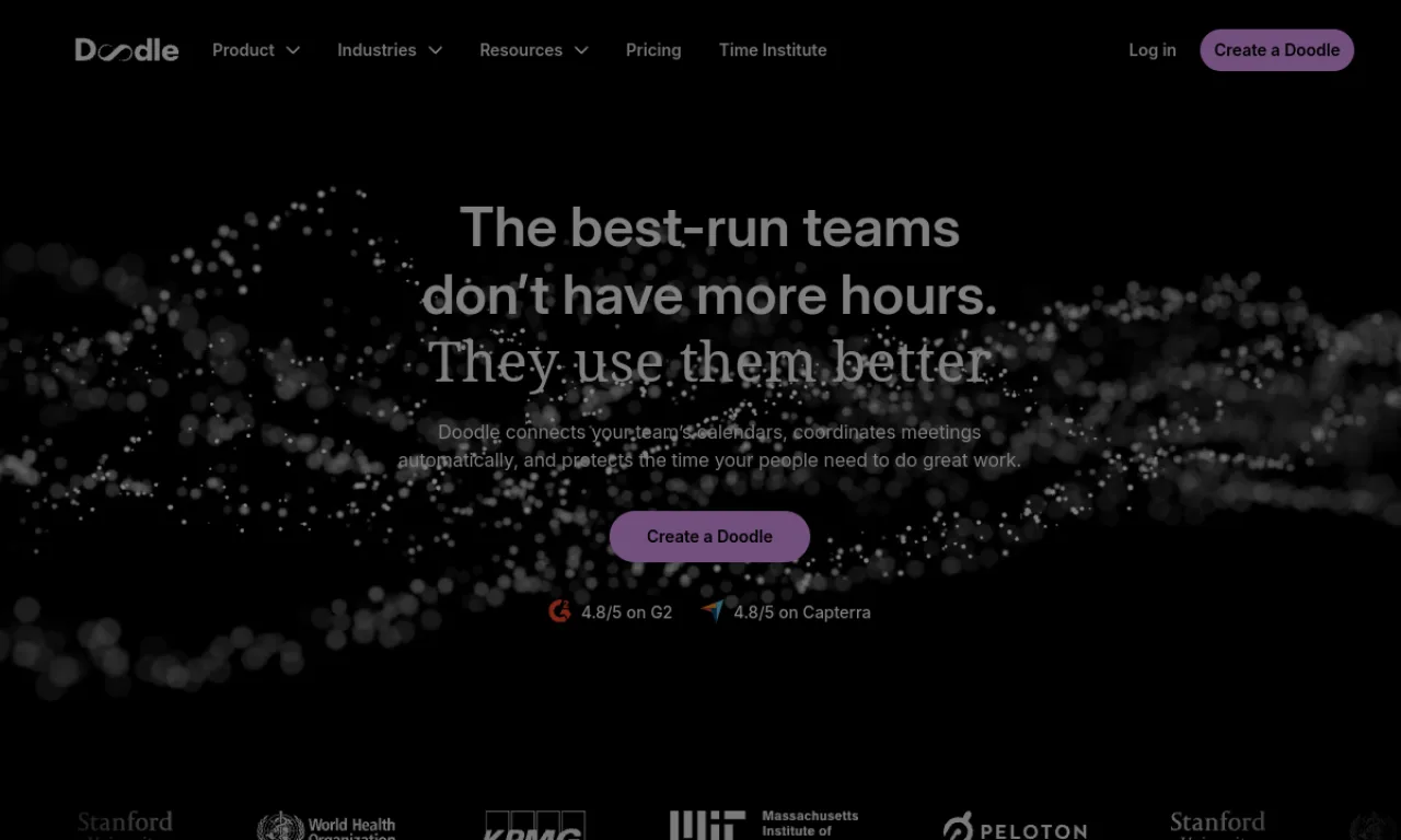 Screenshot of Doodle website