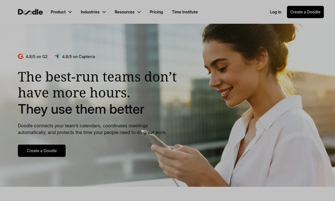 Screenshot of Doodle website