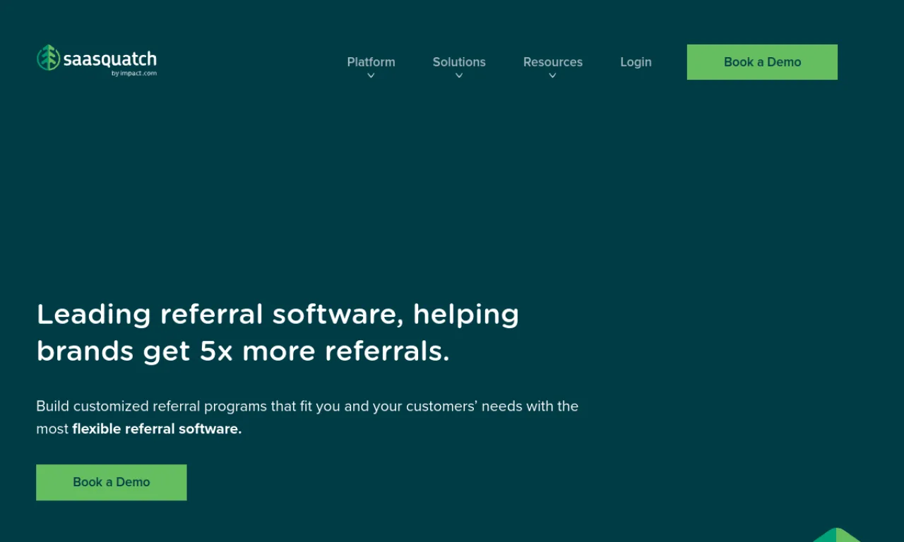 Screenshot of SaaSquatch website