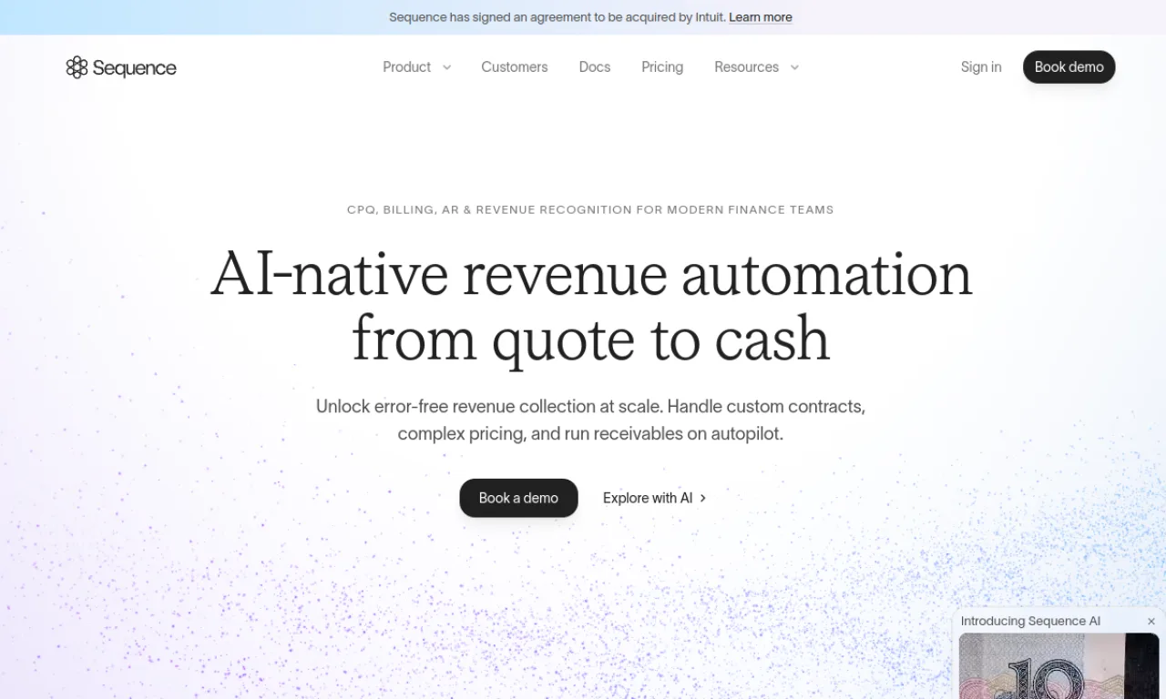 Screenshot of Rebar / Sequence website
