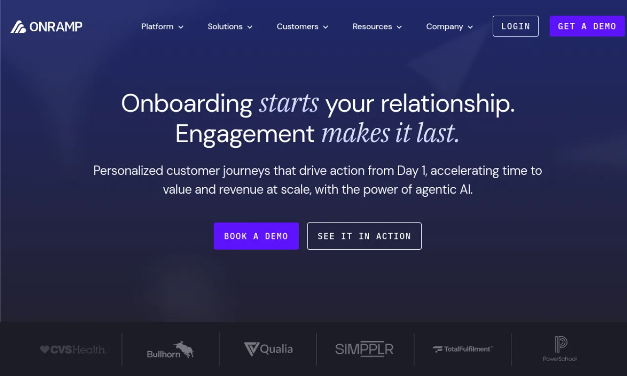 Screenshot of OnRamp website