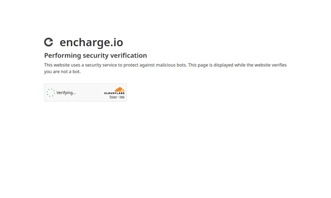 Screenshot of Encharge website
