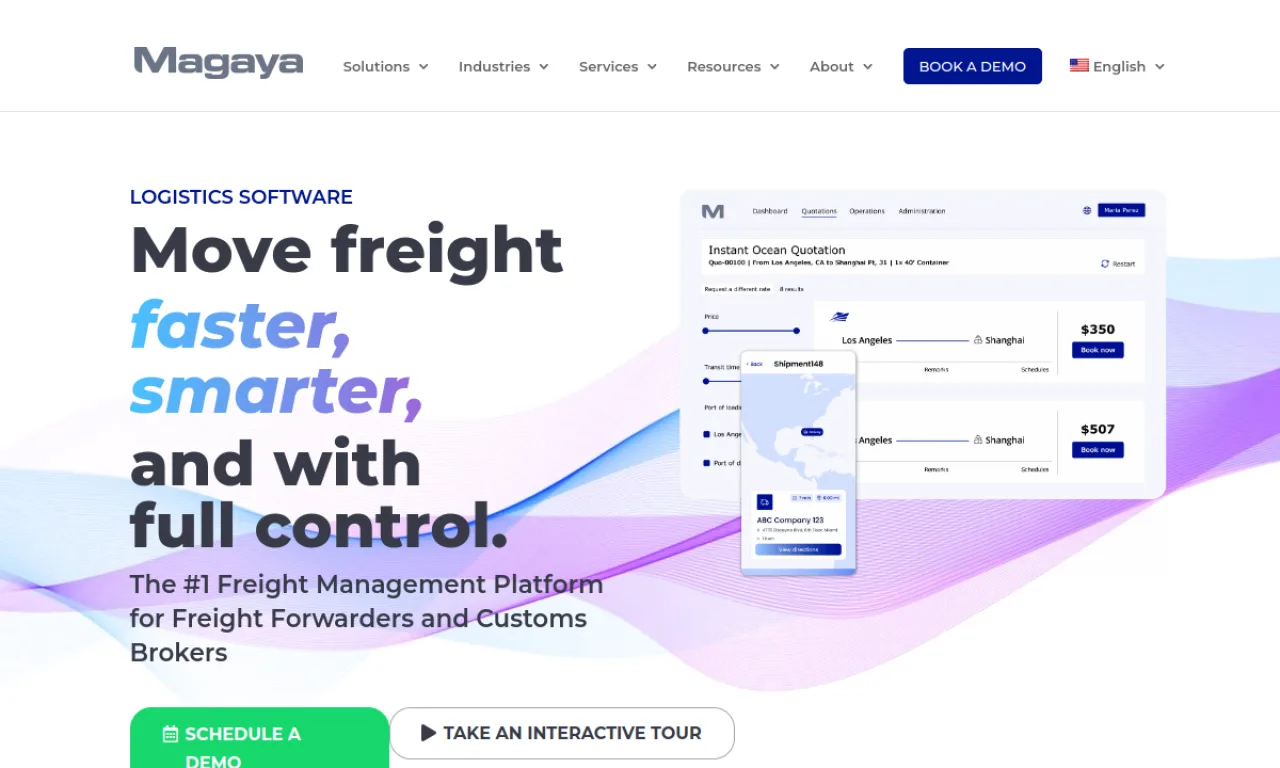 Screenshot of Magaya CRM website