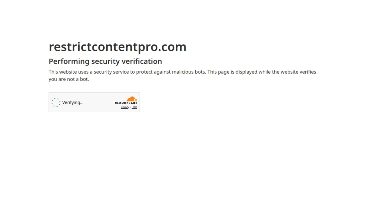 Screenshot of Restrict Content Pro website