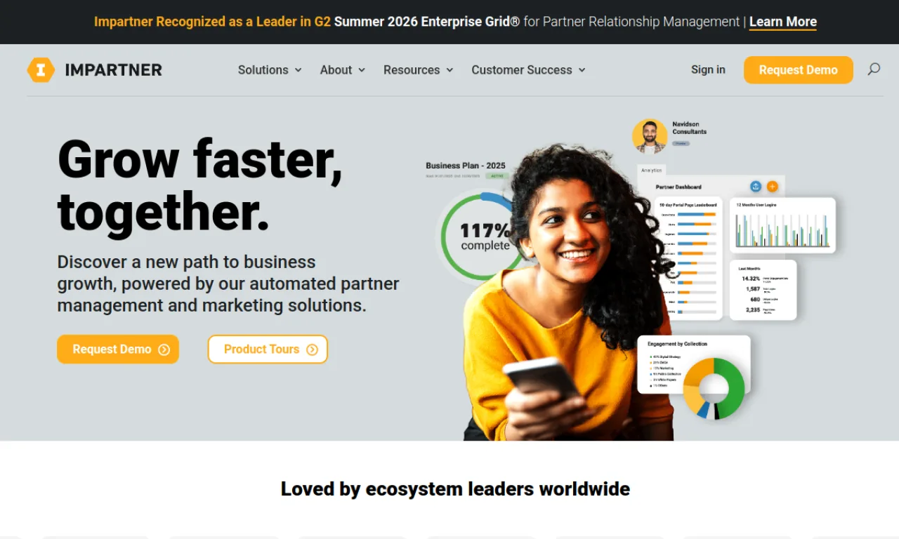 Screenshot of Impartner website