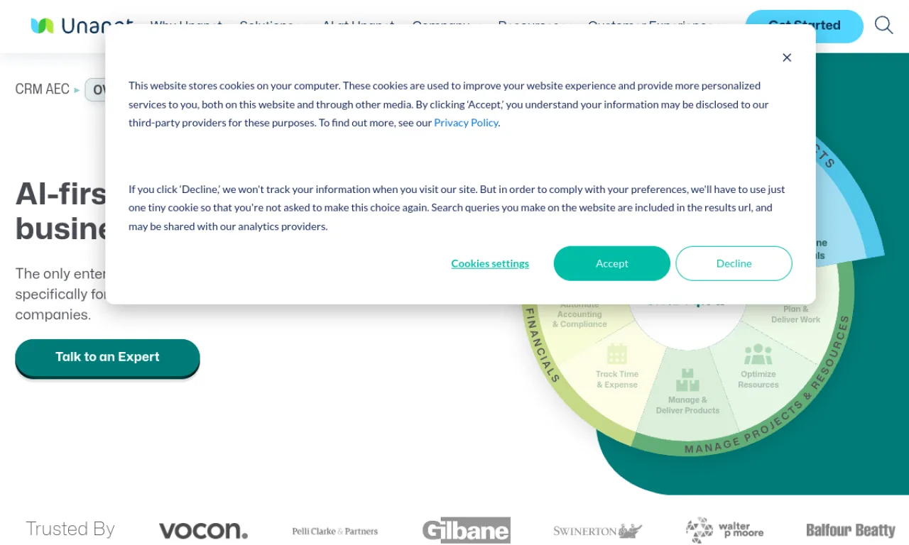 Screenshot of Cosential website