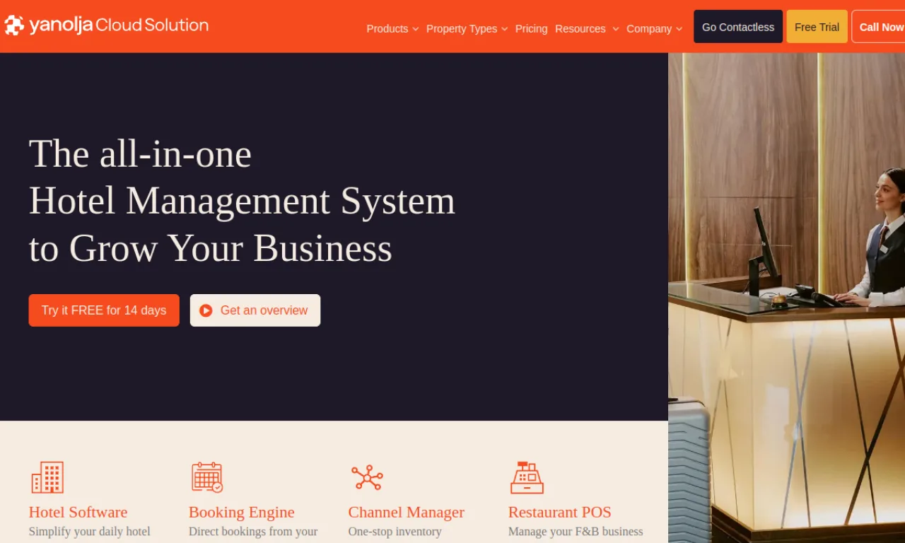 Screenshot of eZee Absolute website