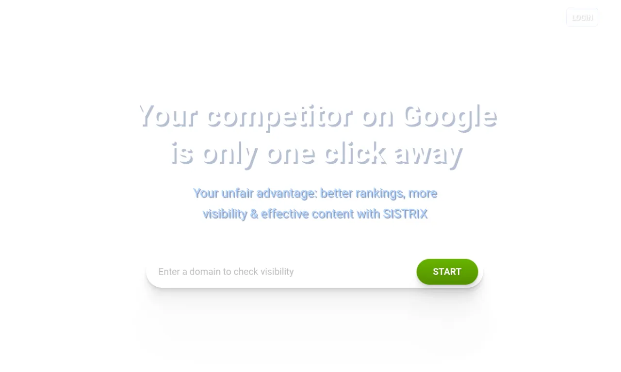 Screenshot of Sistrix website